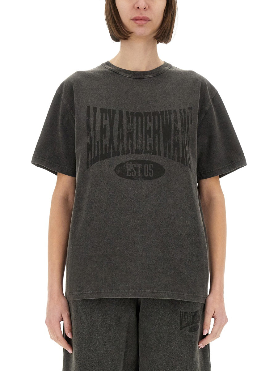 ALEXANDER WANG Logo Print T-Shirt - Size S