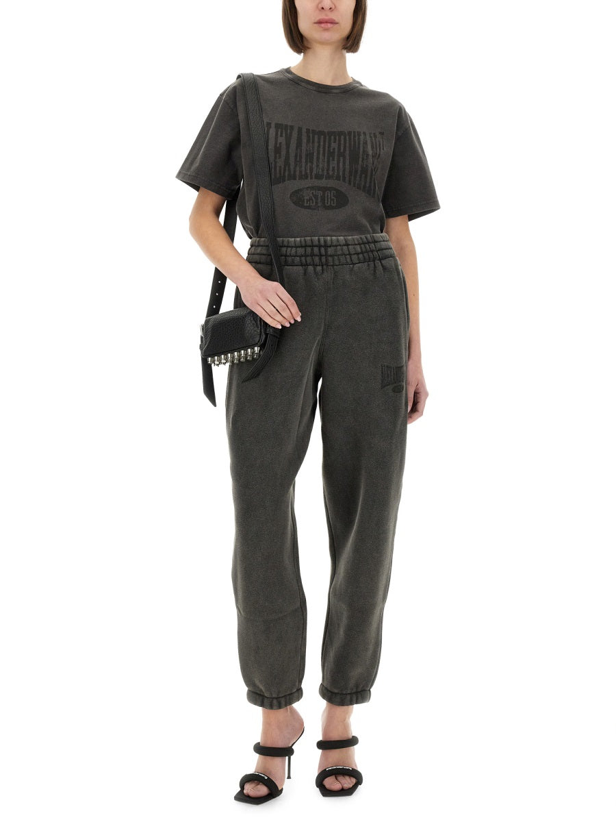 ALEXANDER WANG Logo Print T-Shirt - Size S