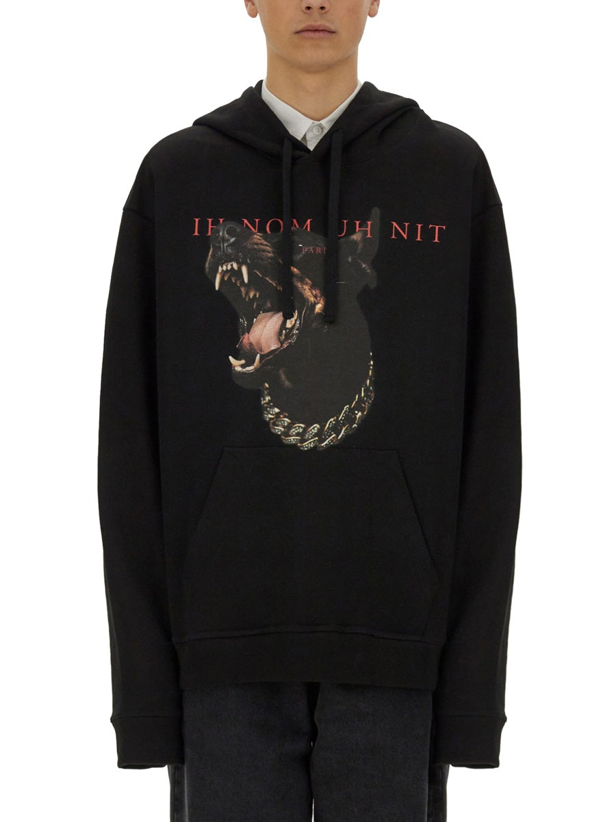 IH NOM UH NIT Dobermann Print Sweatshirt - Size L