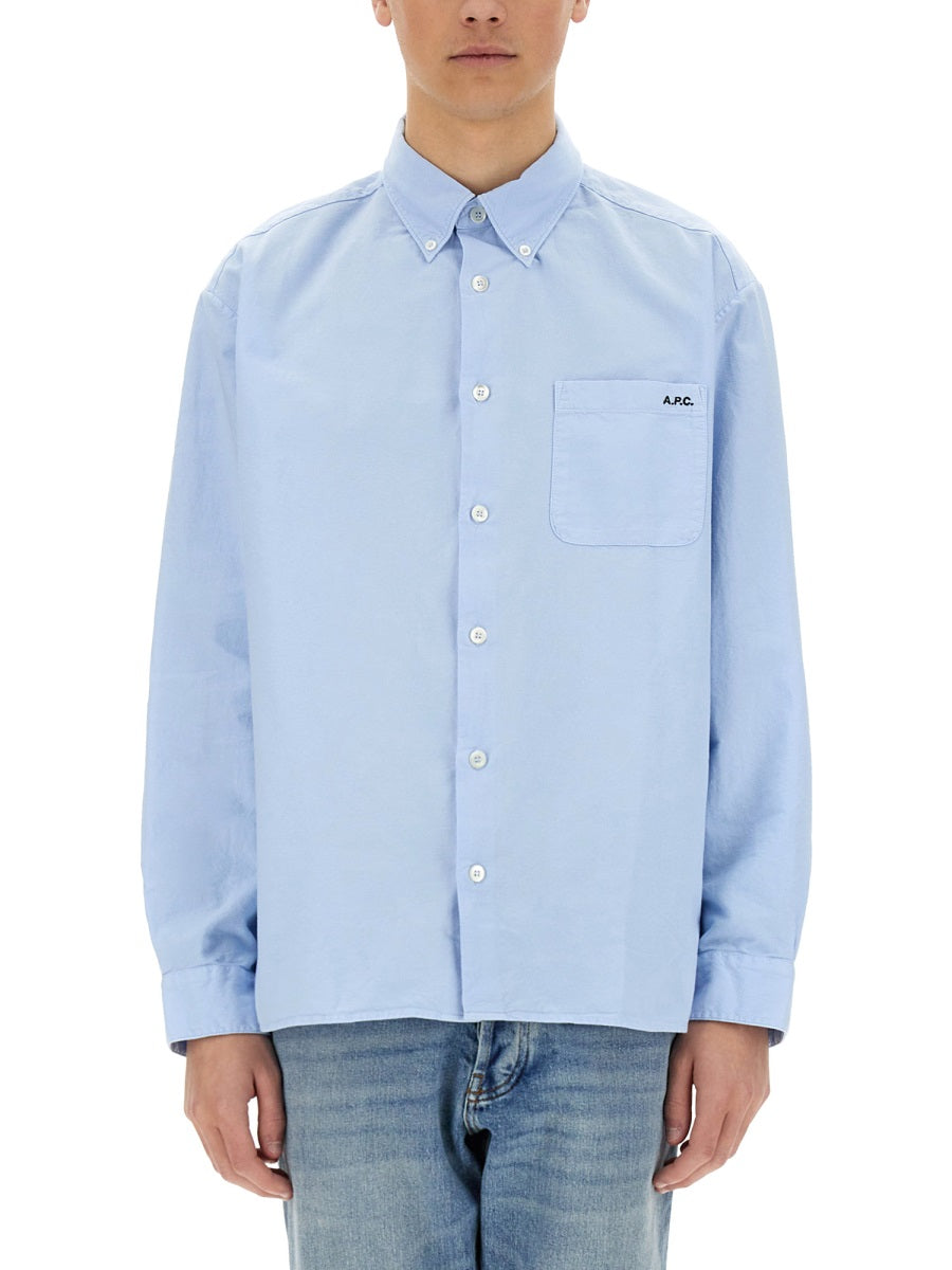A.P.C. Men's Cotton Mateo Shirt - Size L