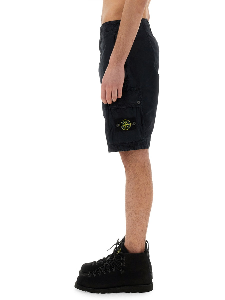 STONE ISLAND Slim Fit Bermuda Cargo Shorts - Size 32