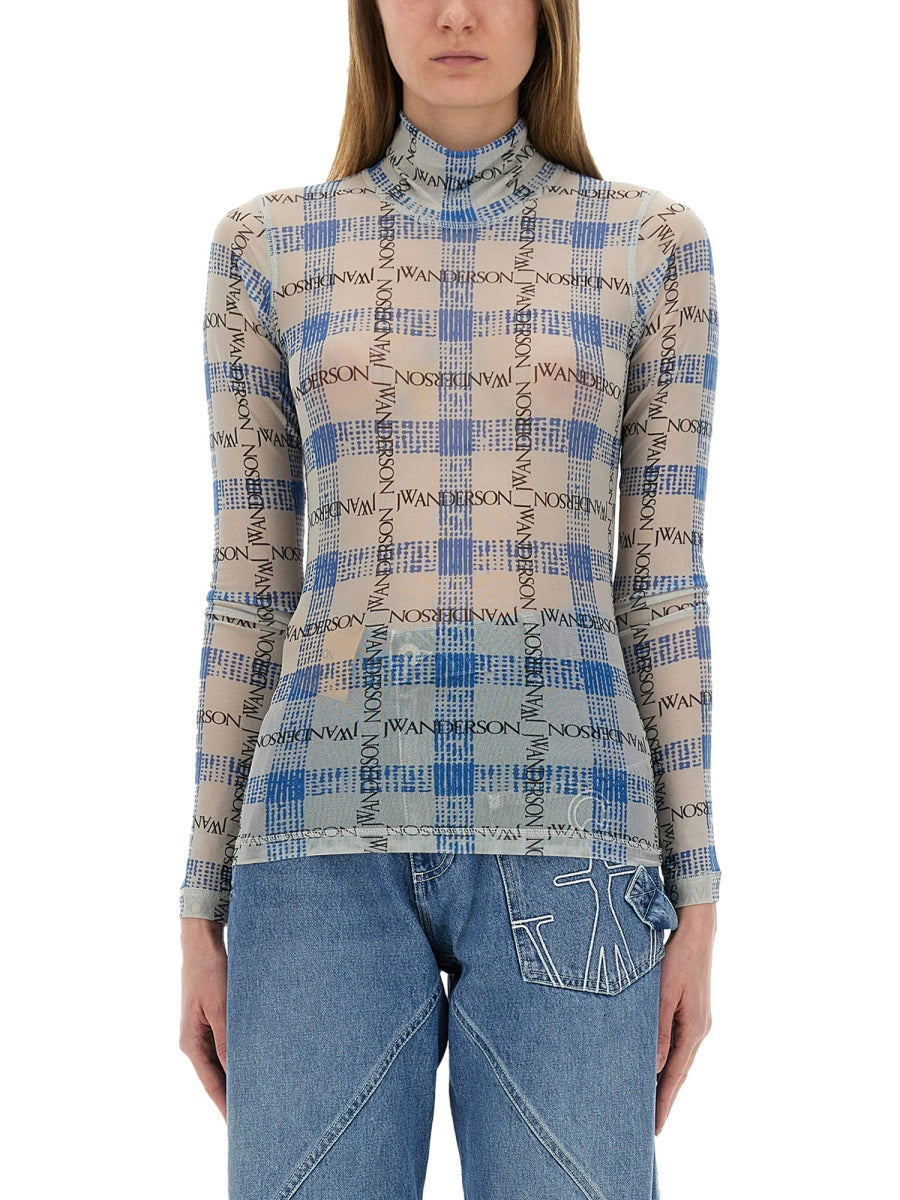 JW ANDERSON Slim Fit Semi-Transparent Top