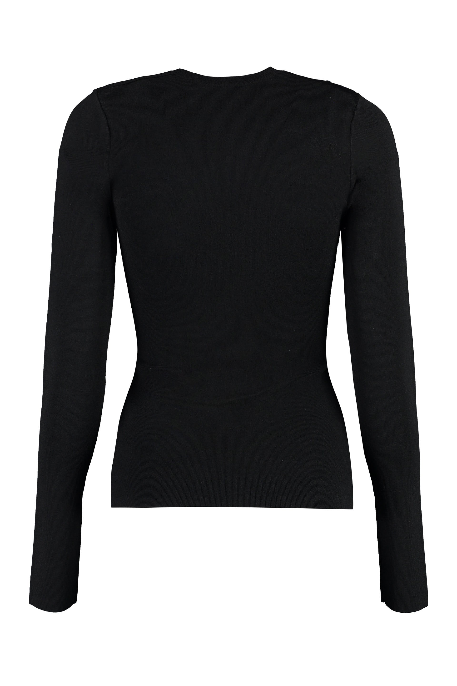 VICTORIA BECKHAM Cut-Out Front Detail Knit T-Shirt