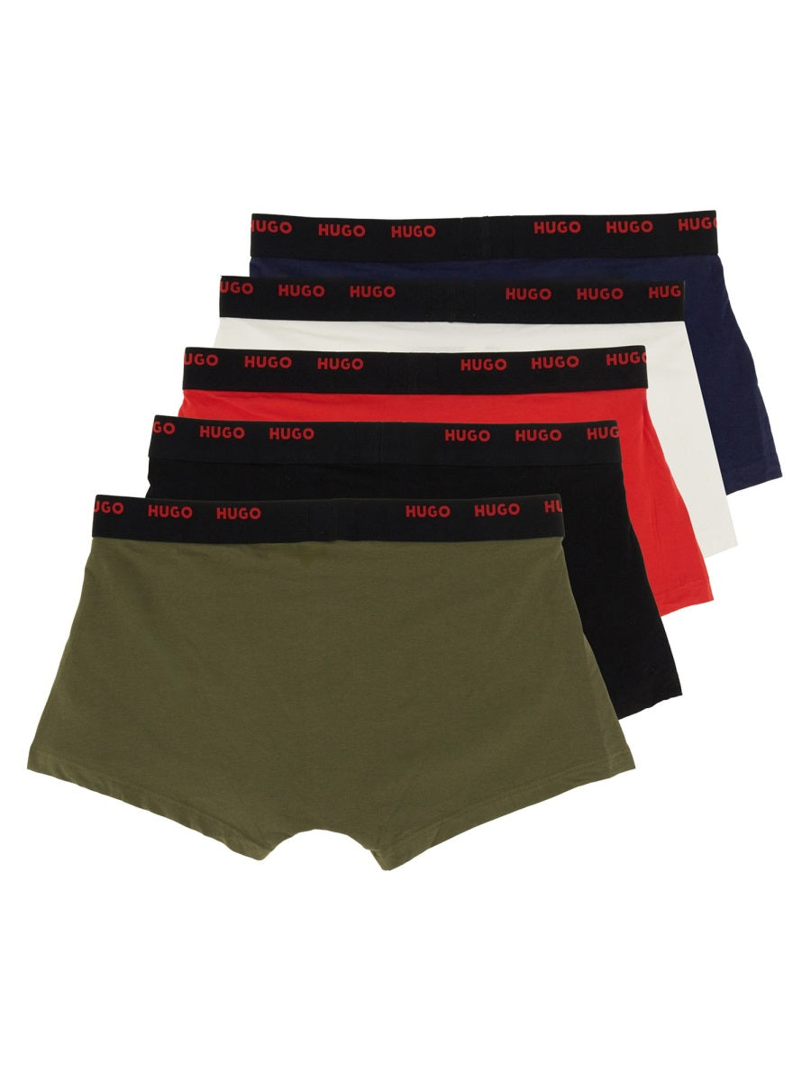 HUGO Pack of Five Comfortable Boxer Shorts