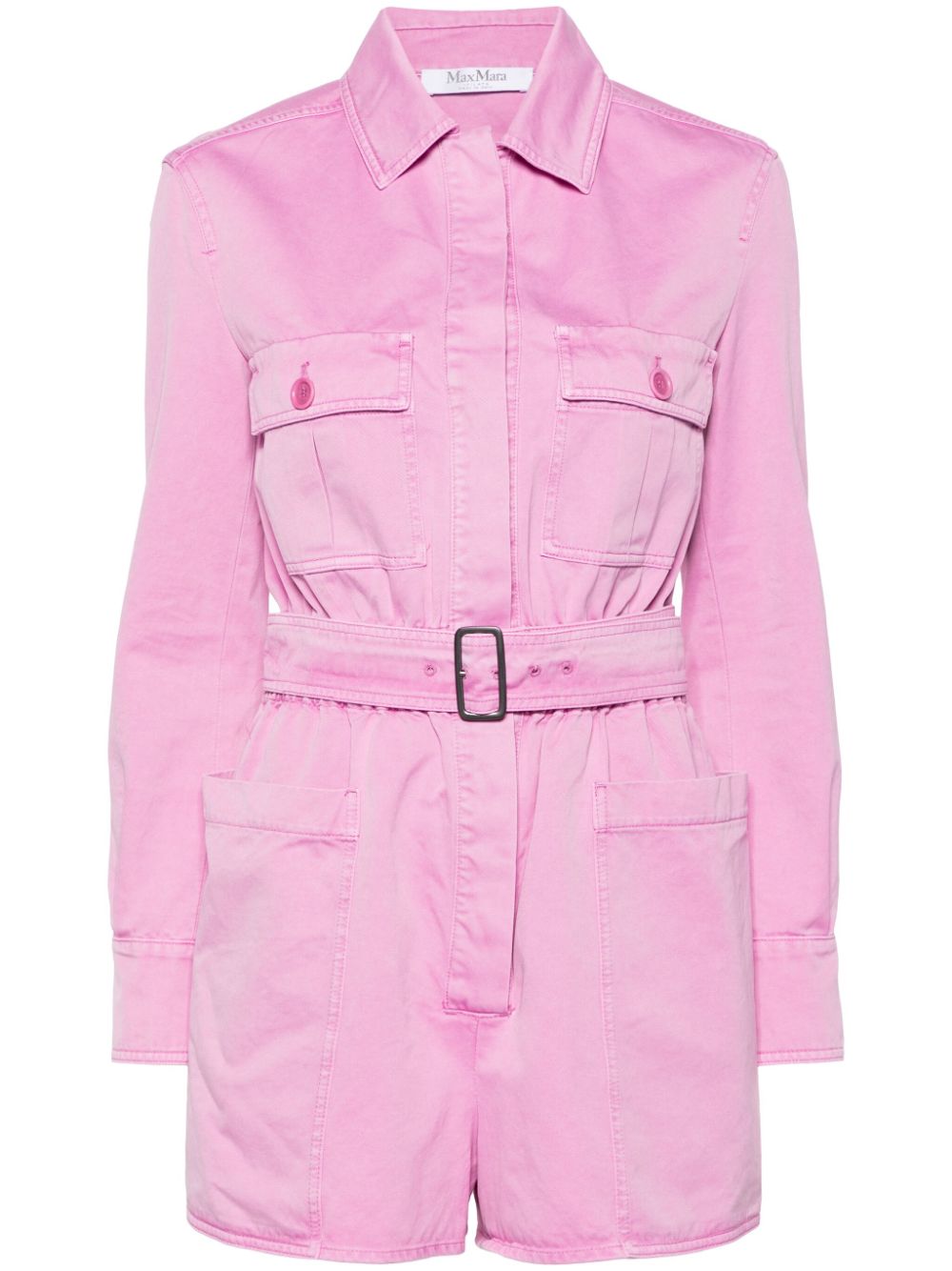 MAX MARA Cotton Short Jumpsuit - Mini Style