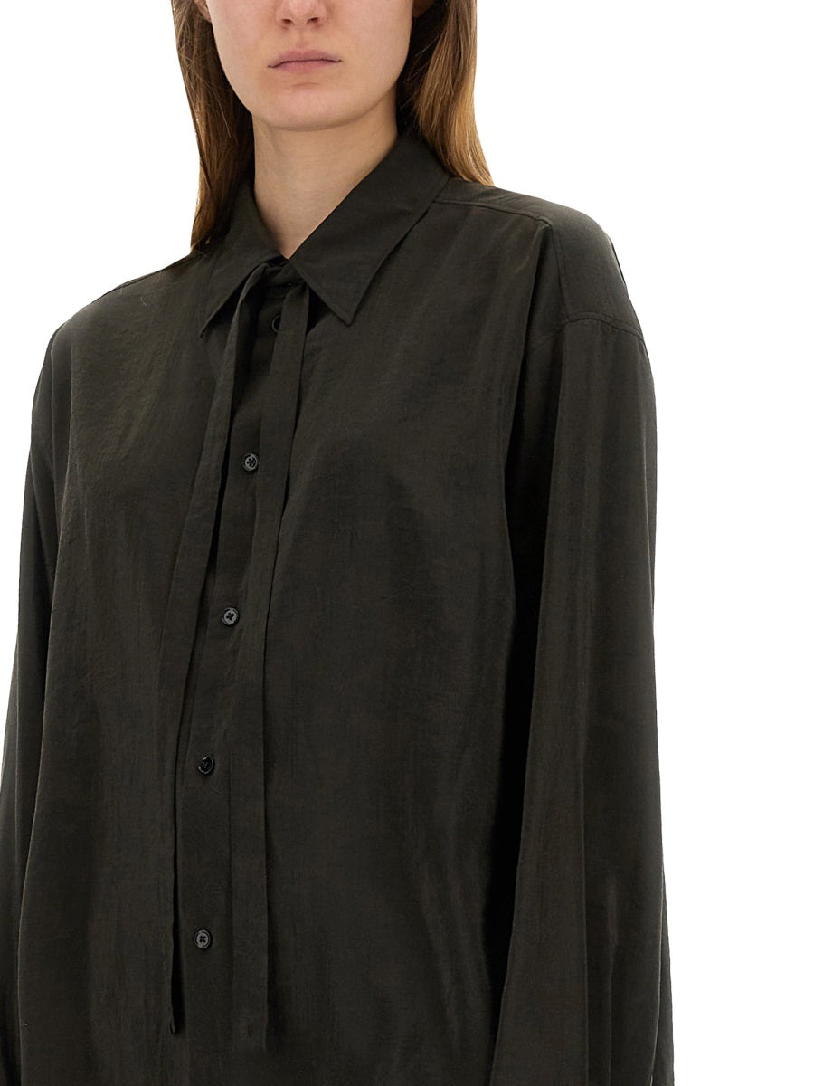 LEMAIRE Loose Fit Long Shirt with Tie - Size 36