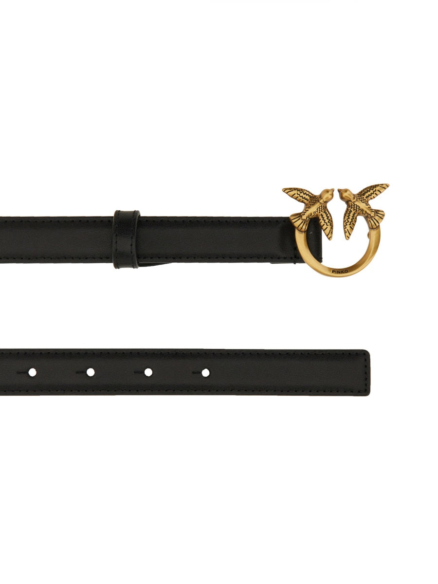 PINKO Love Berry Leather Belt