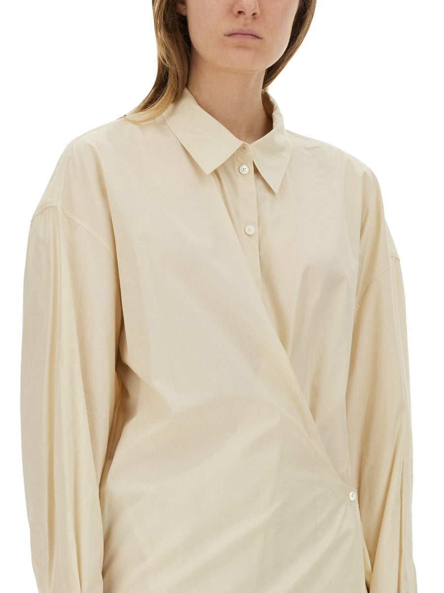 LEMAIRE Relaxed Fit Twisted Collar Dress - Size 36