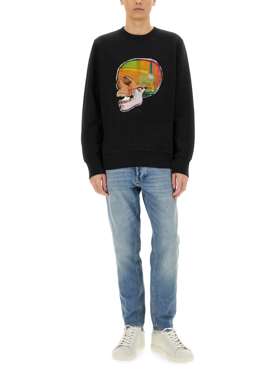 PS BY PAUL SMITH Skull Sketch Print Sweatshirt - Size L