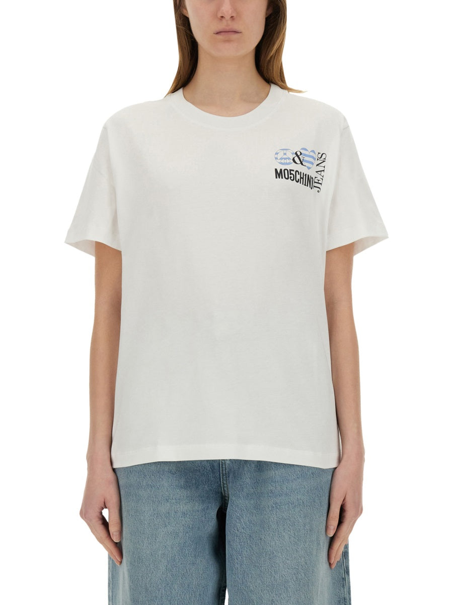 MOSCHINO JEANS Regular Fit T-Shirt with Print - Size S