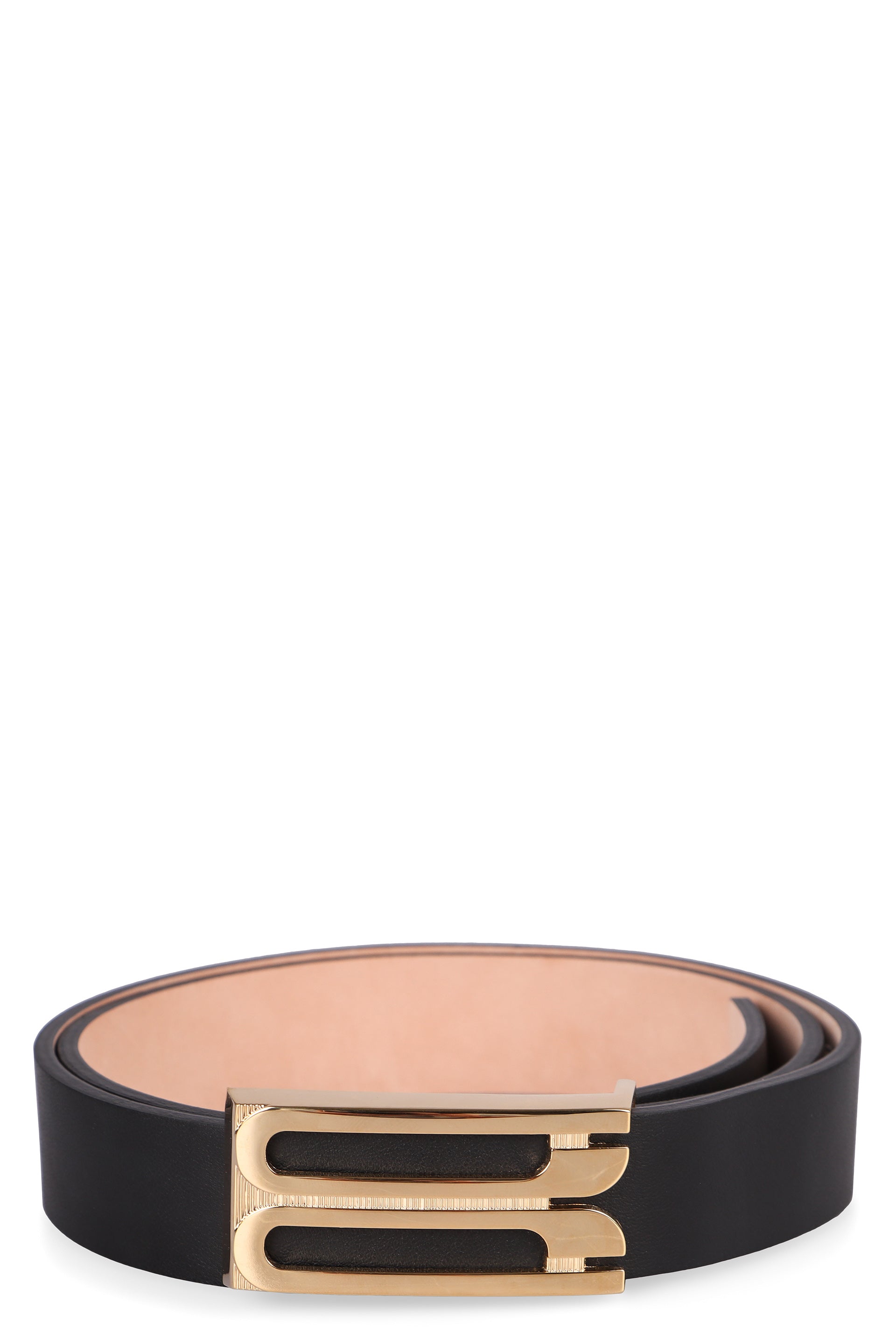 VICTORIA BECKHAM Logo Buckle Leather Belt