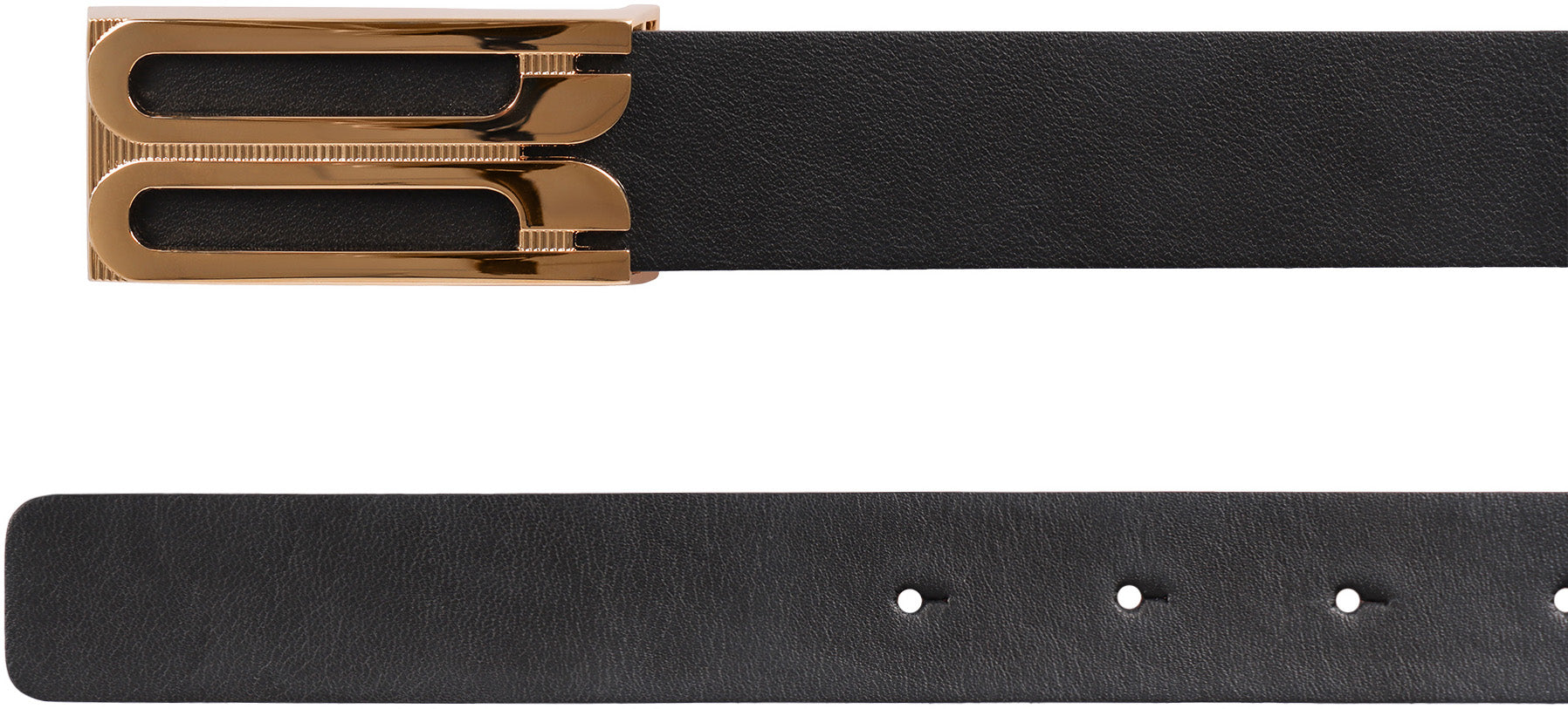 VICTORIA BECKHAM Logo Buckle Leather Belt