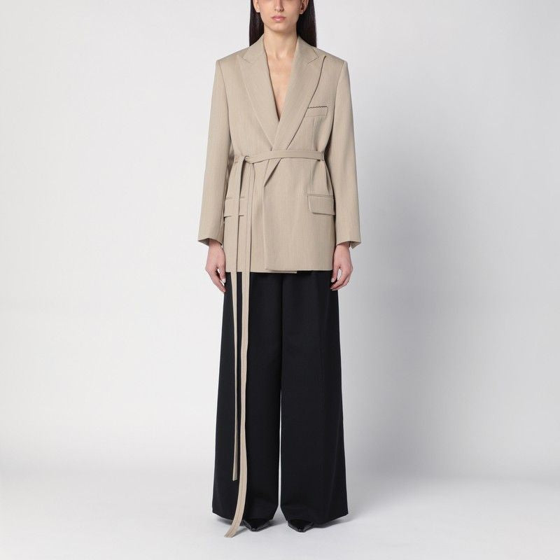 VICTORIA BECKHAM Wool Jacket with Belt for Women - SS25