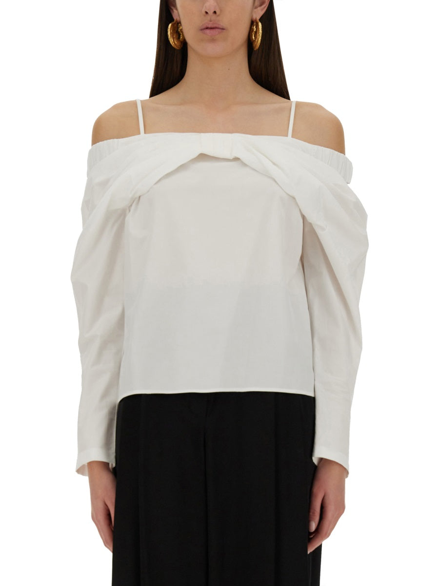NINA RICCI Fitted Off-Shoulder Shirt (36 FR)