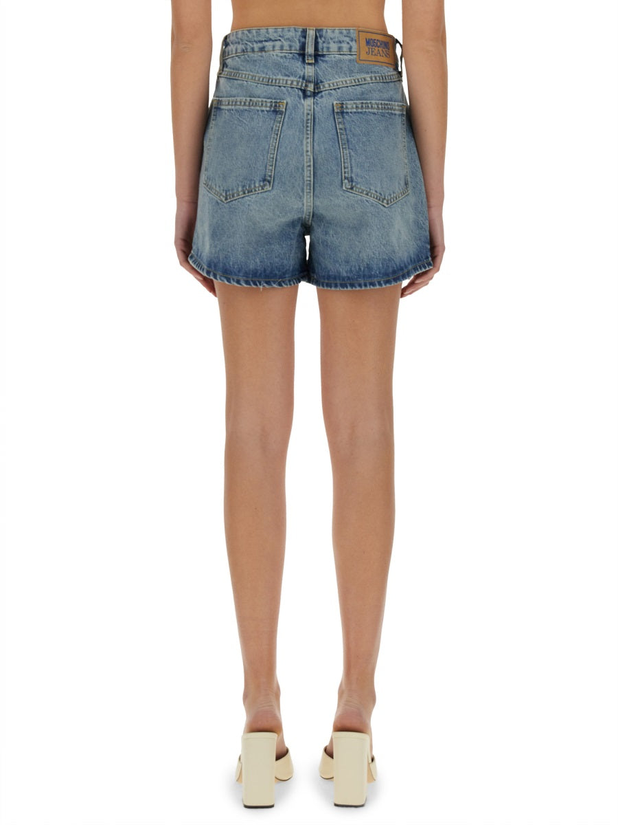 MOSCHINO JEANS Stylish Mini Denim Shorts - Size 26