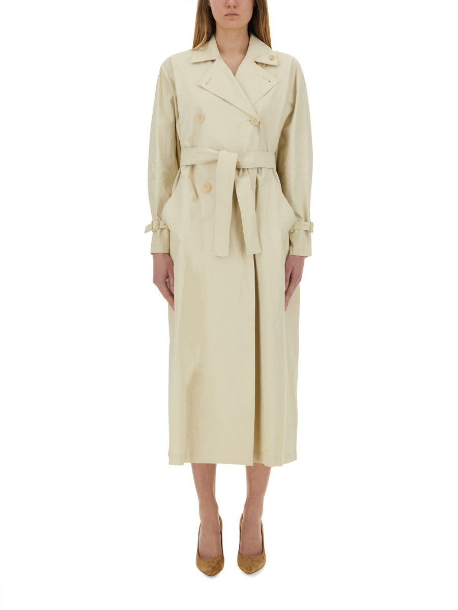 MAX MARA Double-Breasted Trench Jacket (Size 38)