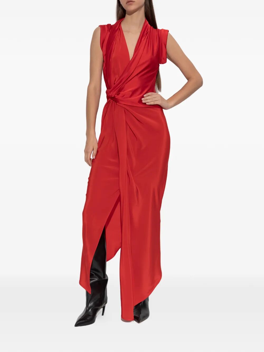 VICTORIA BECKHAM Asymmetric Twist Detail Dress