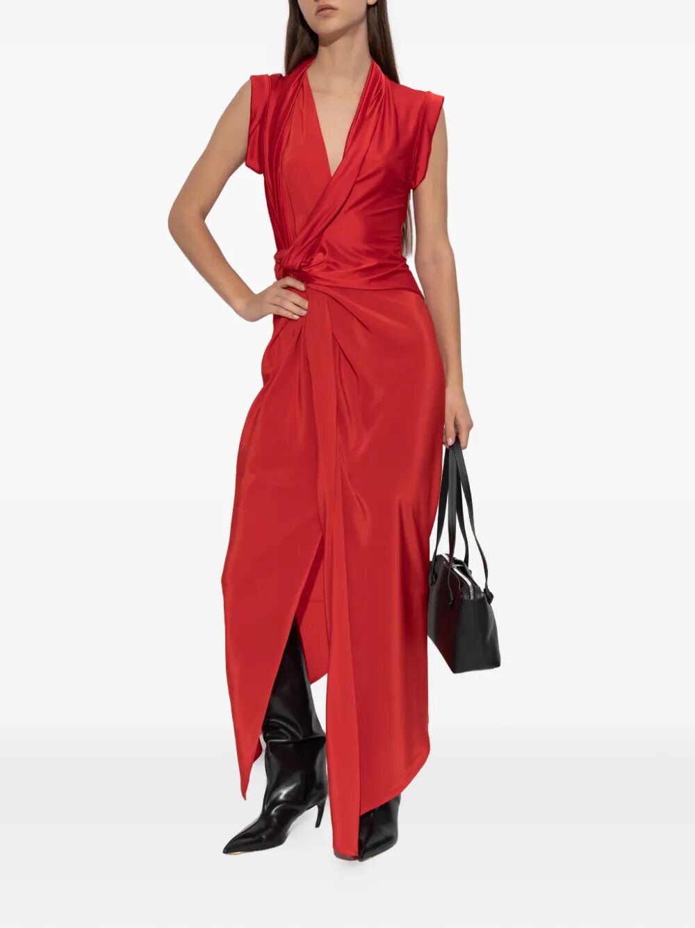 VICTORIA BECKHAM Asymmetric Twist Detail Dress