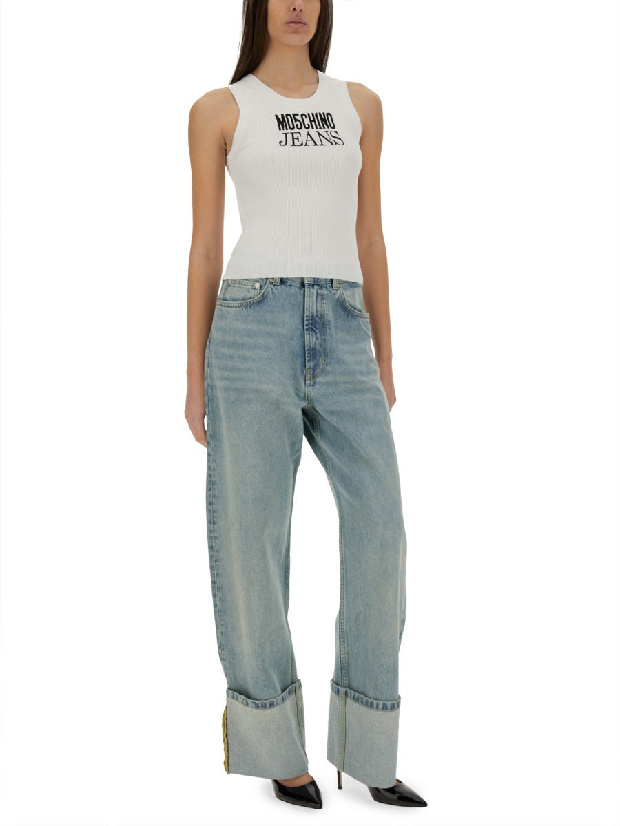 MOSCHINO JEANS Slim Fit Logo Top