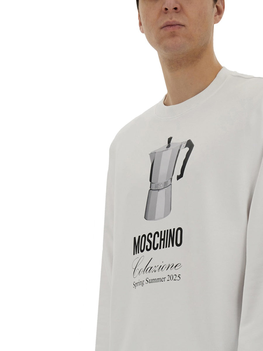 MOSCHINO Regular Fit Breakfast Sweatshirt - Size L