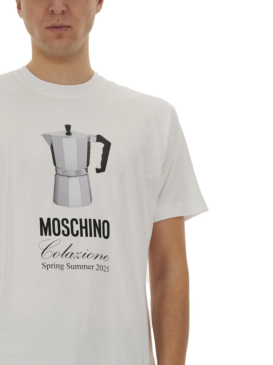 MOSCHINO Breakfast Regular Fit T-Shirt - Size L