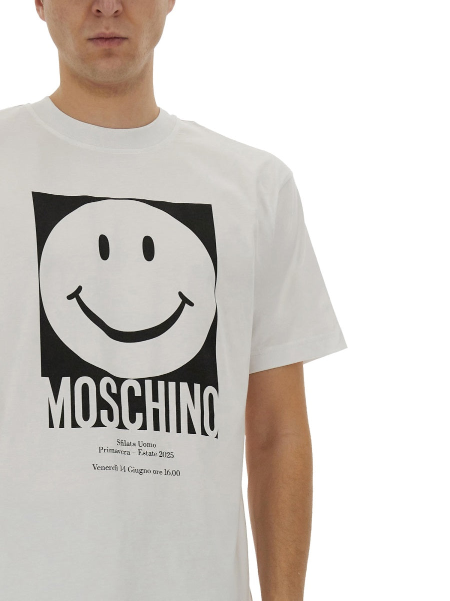 MOSCHINO Logo Print T-Shirt - Size L