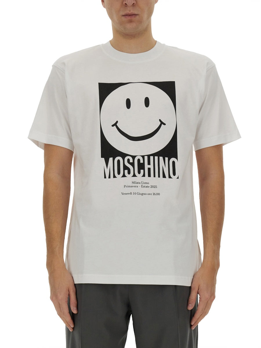 MOSCHINO Logo Print T-Shirt - Size L