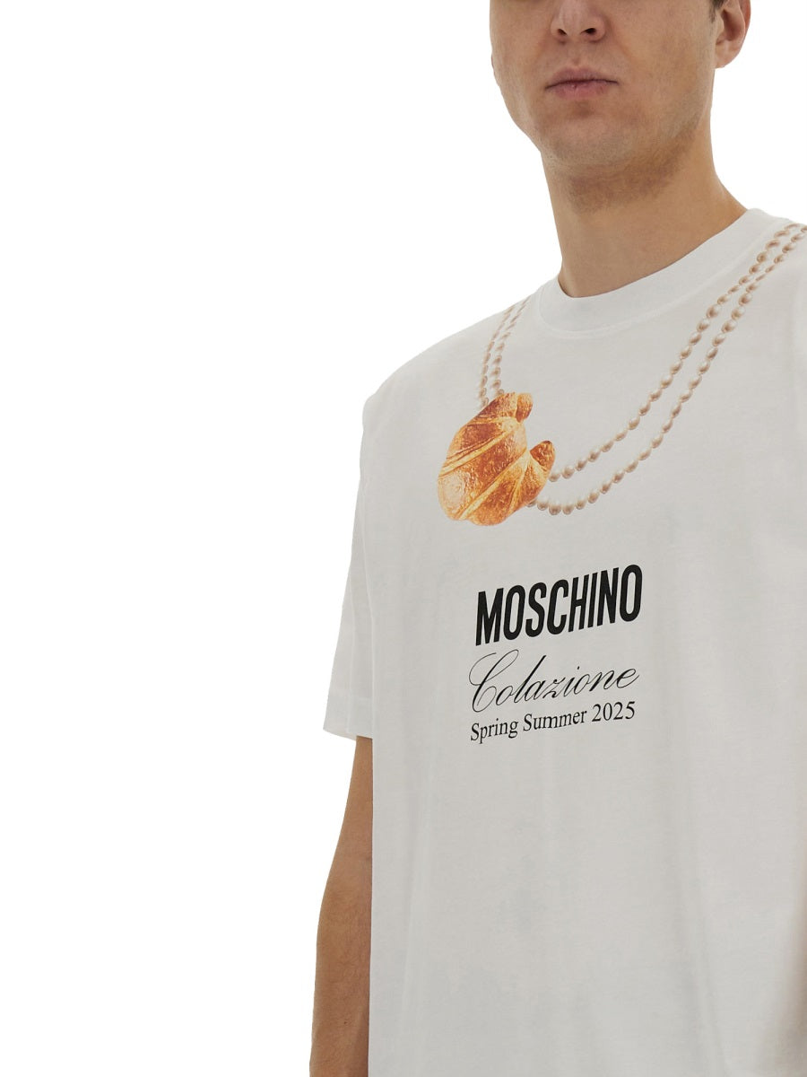 MOSCHINO Breakfast T-Shirt with Necklace for Men