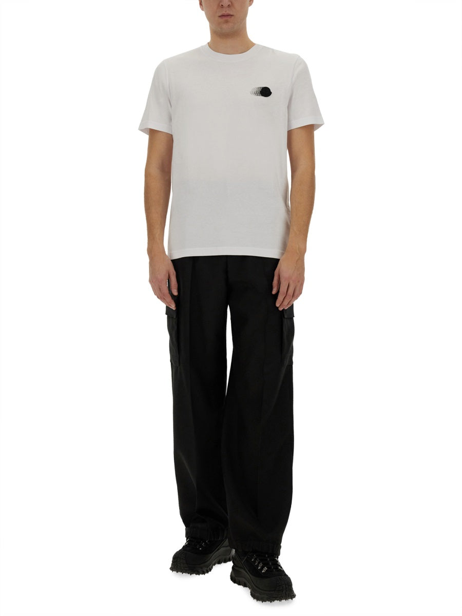 MONCLER Classic Logo Print T-Shirt - Size L