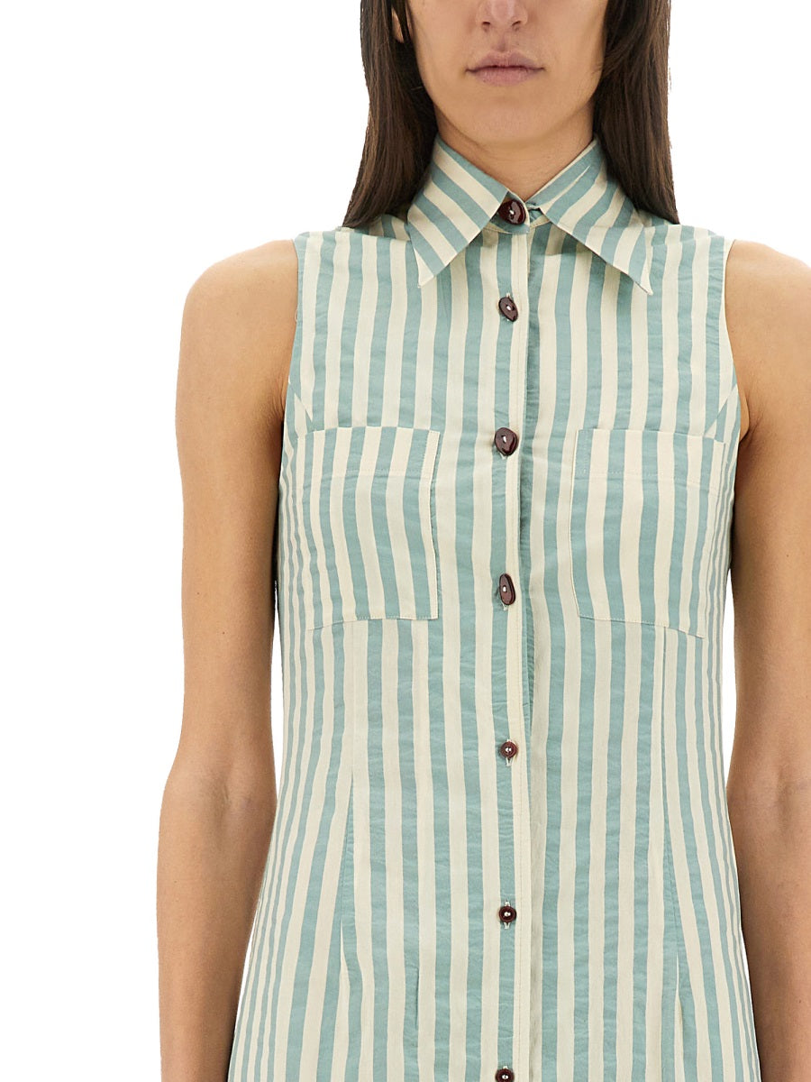 ALYSI Regular Fit Striped Chemisier Dress - Size 40