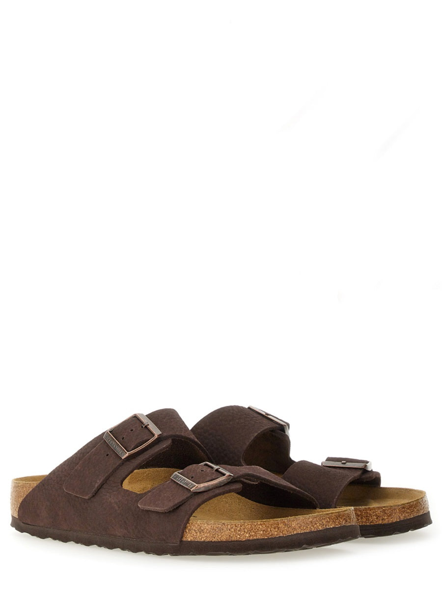BIRKENSTOCK Narrow Fit Leather Arizona Sandals for Men