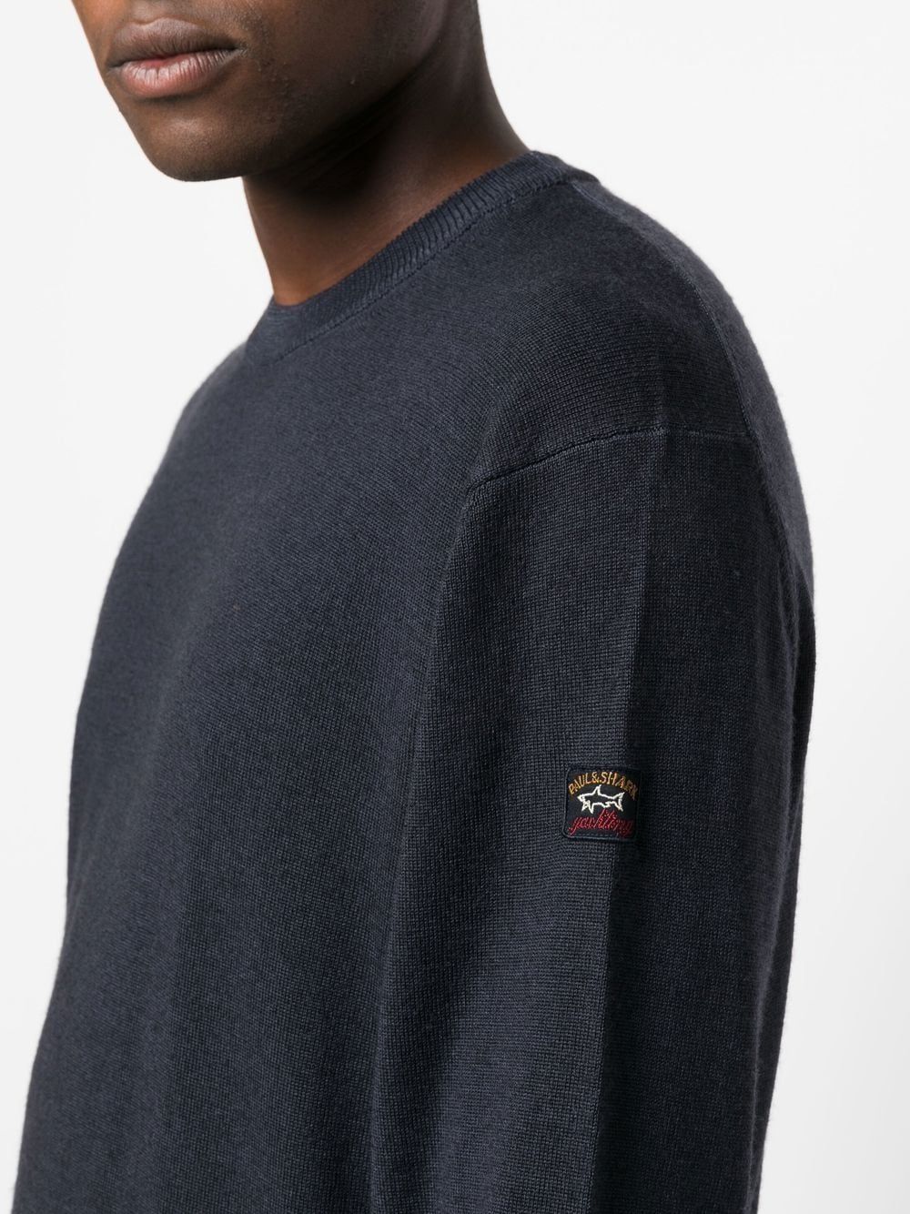 PAUL & SHARK Logo Patch Fine Knit Jumper