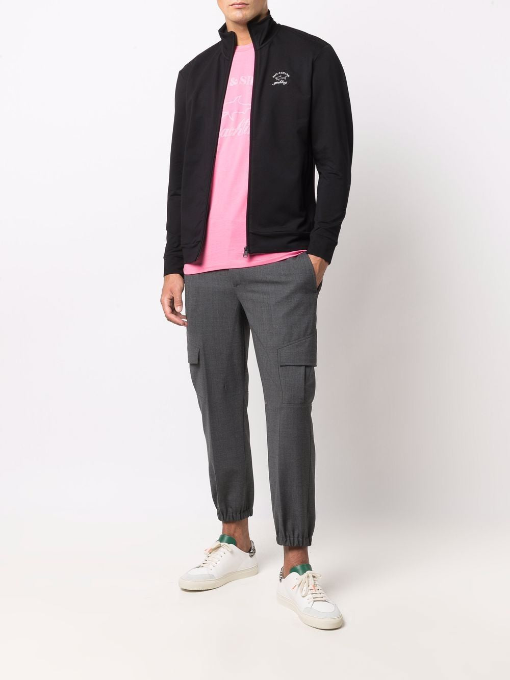 PAUL & SHARK Men's Logo Print Zip-Up Sweatshirt