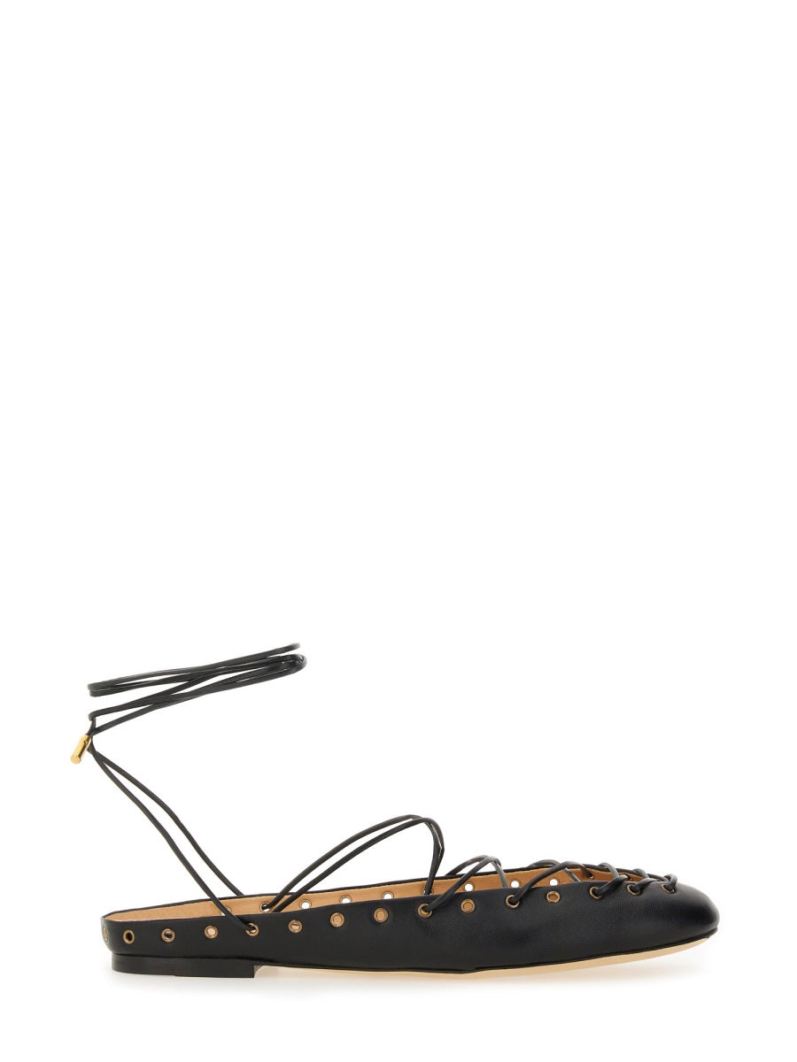 CHLOÉ Elegant Ballerina Flats with Ghillies Design