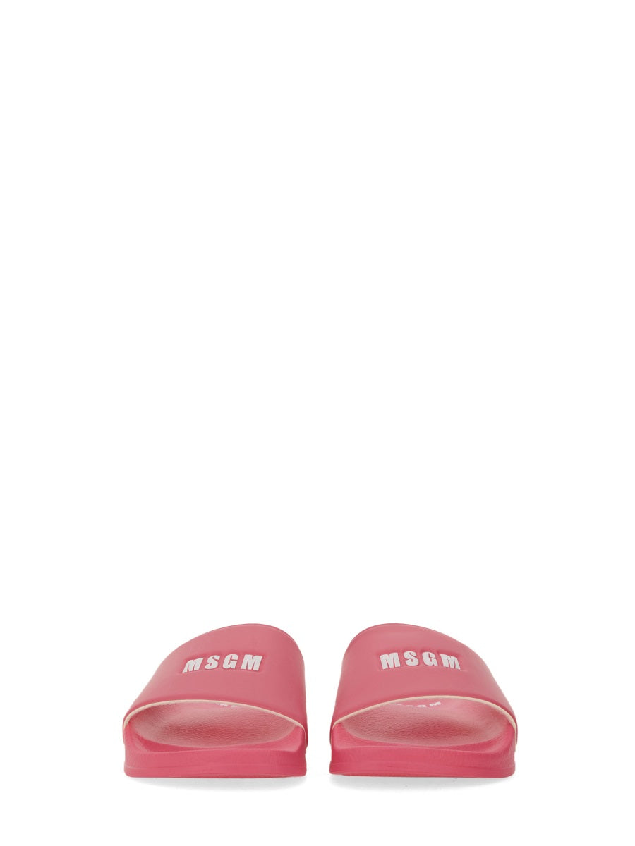 MSGM Slide Sandal with Logo