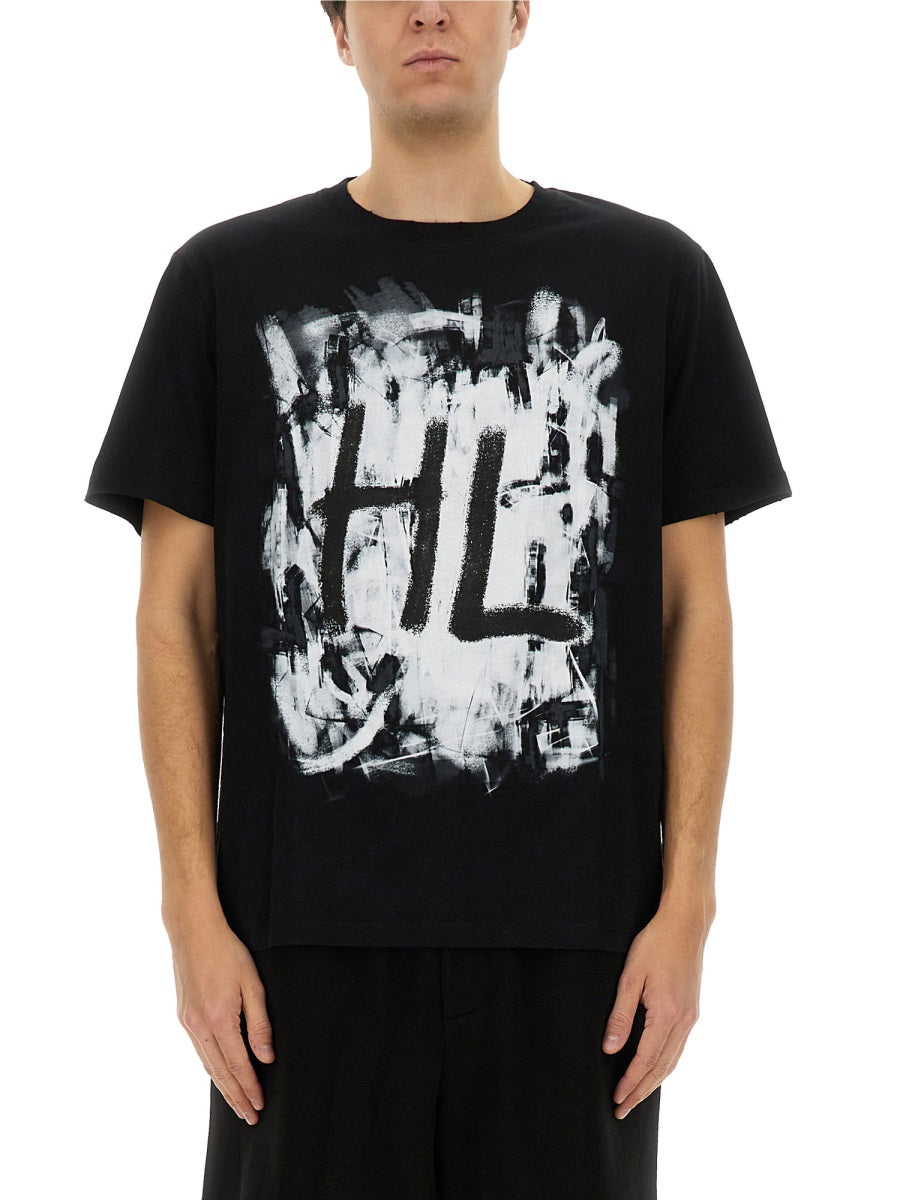 HELMUT LANG Scribble Graphic T-Shirt - Size L