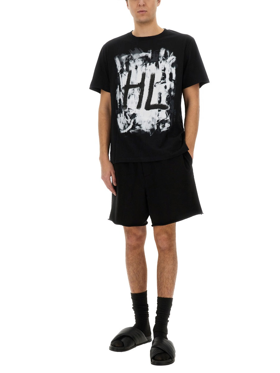HELMUT LANG Scribble Graphic T-Shirt - Size L