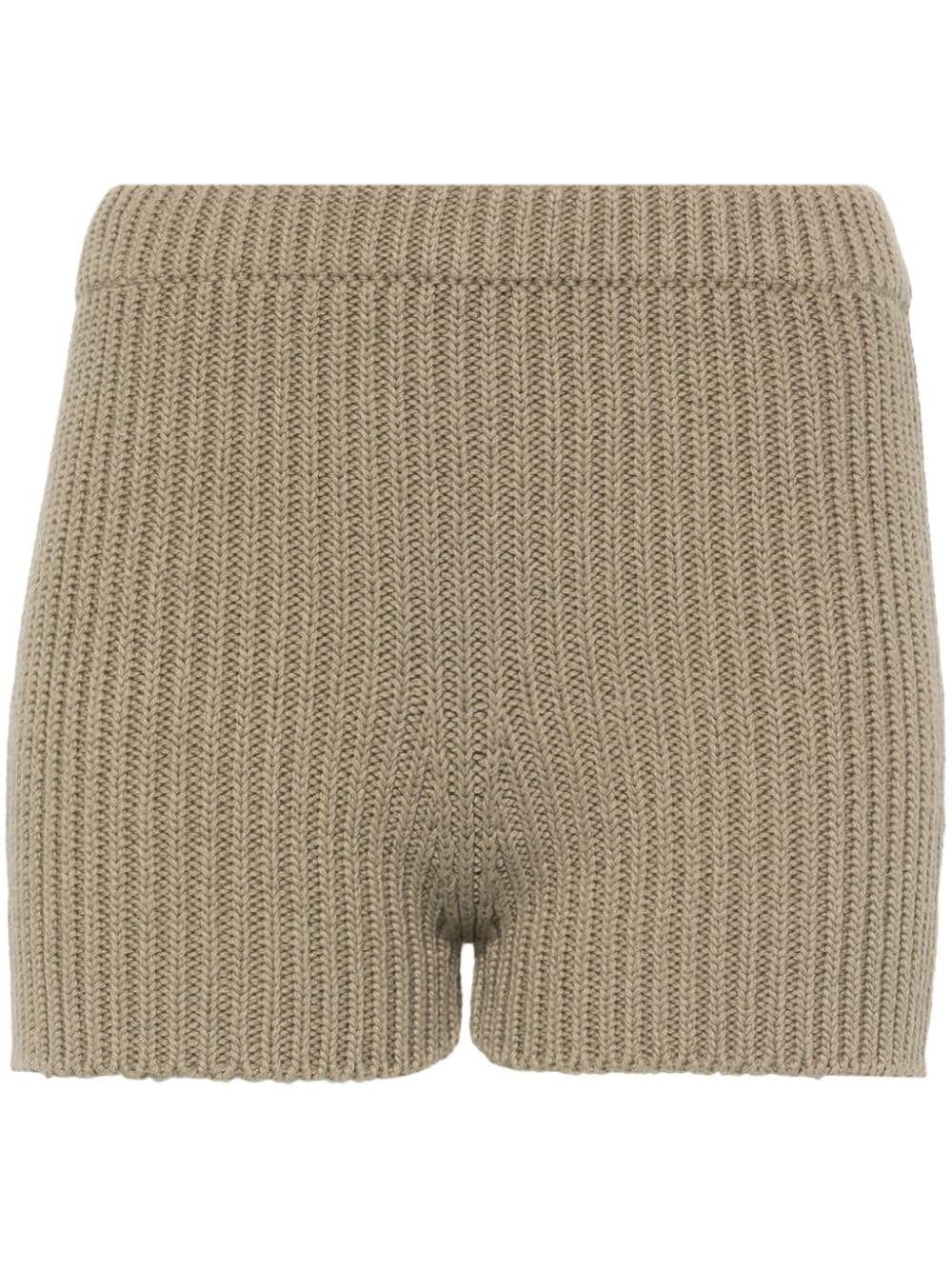 MAX MARA High-Waisted Knit Mini Shorts