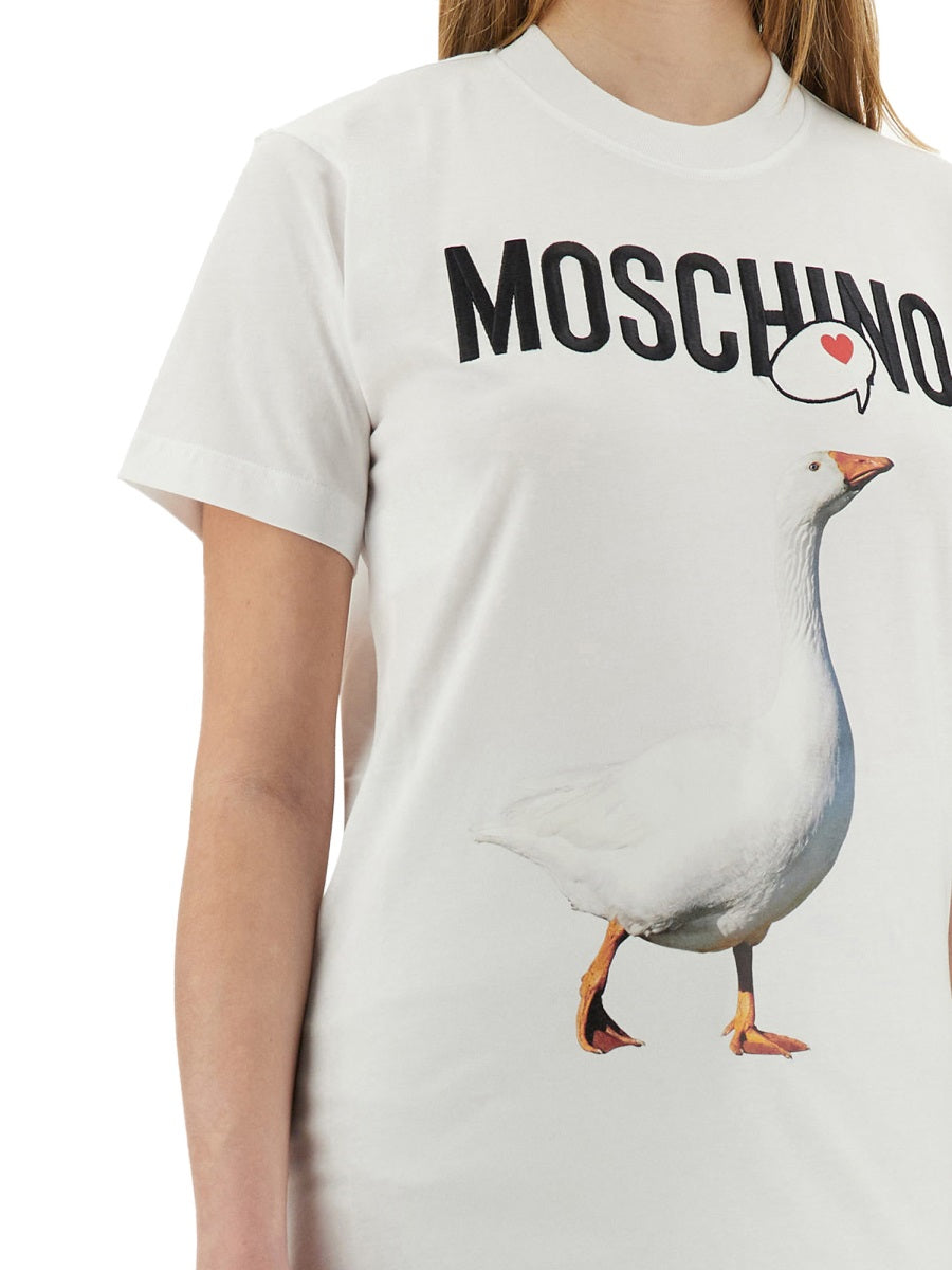 MOSCHINO Regular Fit Goose T-Shirt - Size S