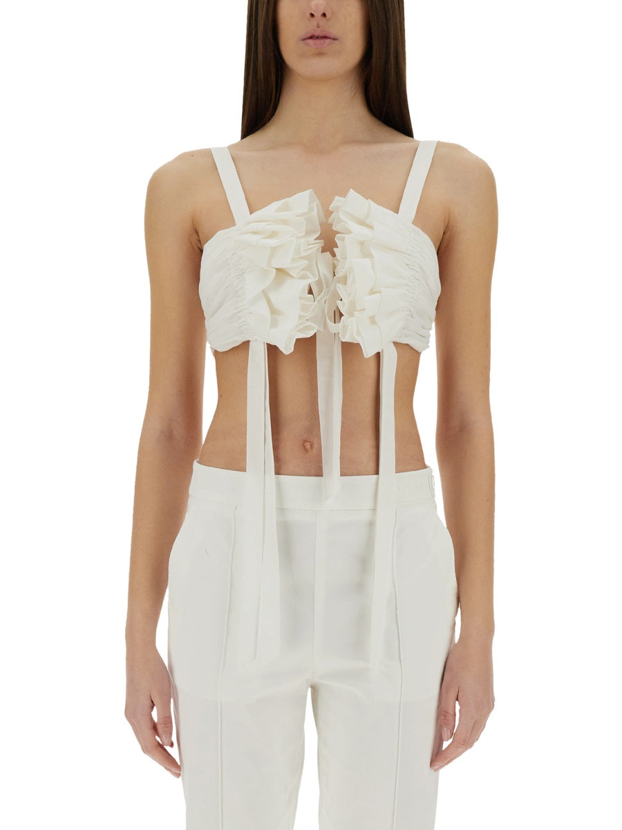 MOSCHINO Cotton and Silk Sail Crop Top - Size 40 IT