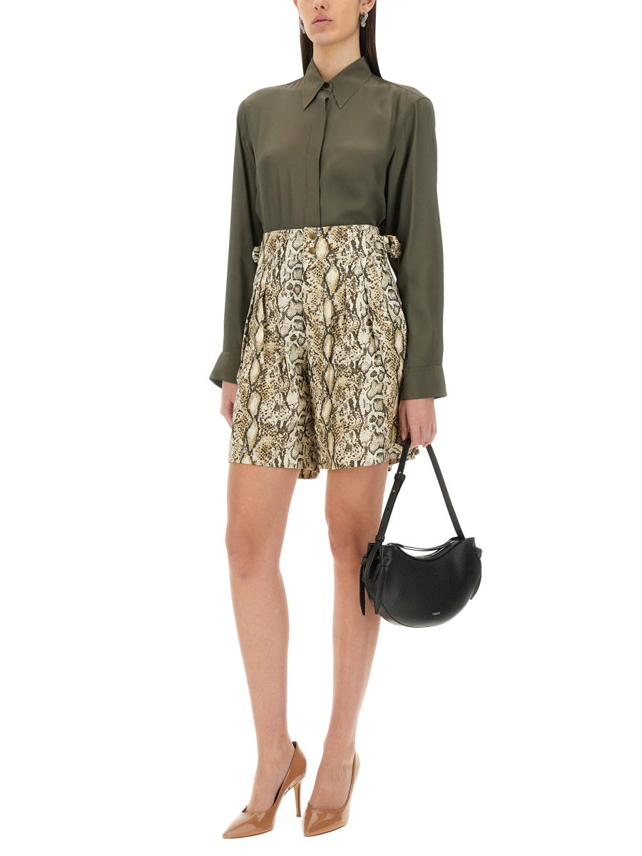 DRIES VAN NOTEN Silk Blend Satin Shirt - Regular Fit