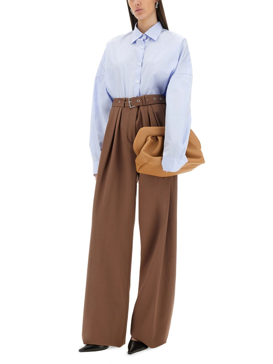 DRIES VAN NOTEN Wide-Leg Pants with Belt - Size 38