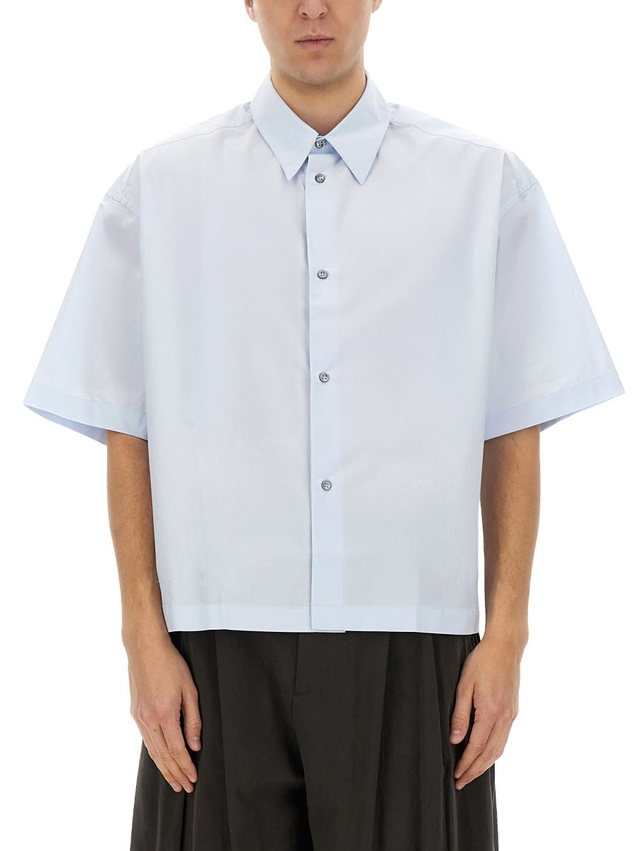 STUDIO NICHOLSON Men's Short-Sleeved Boxy Shirt