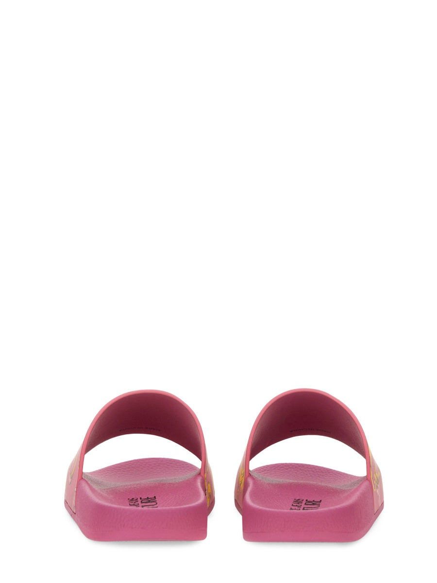 VERSACE JEANS COUTURE Slide Sandal with Logo for Women - SS25 Collection