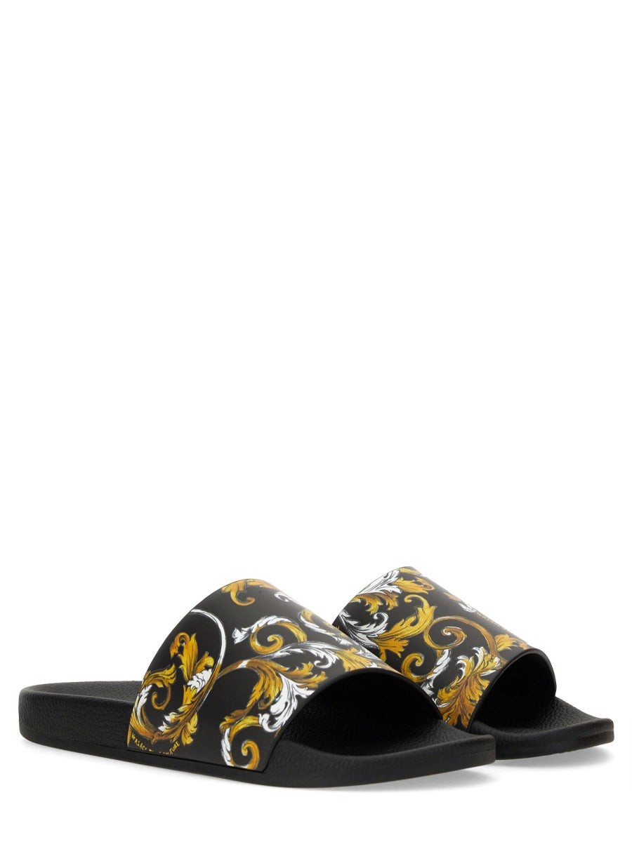 VERSACE JEANS COUTURE Slide Sandal with Logo for Men