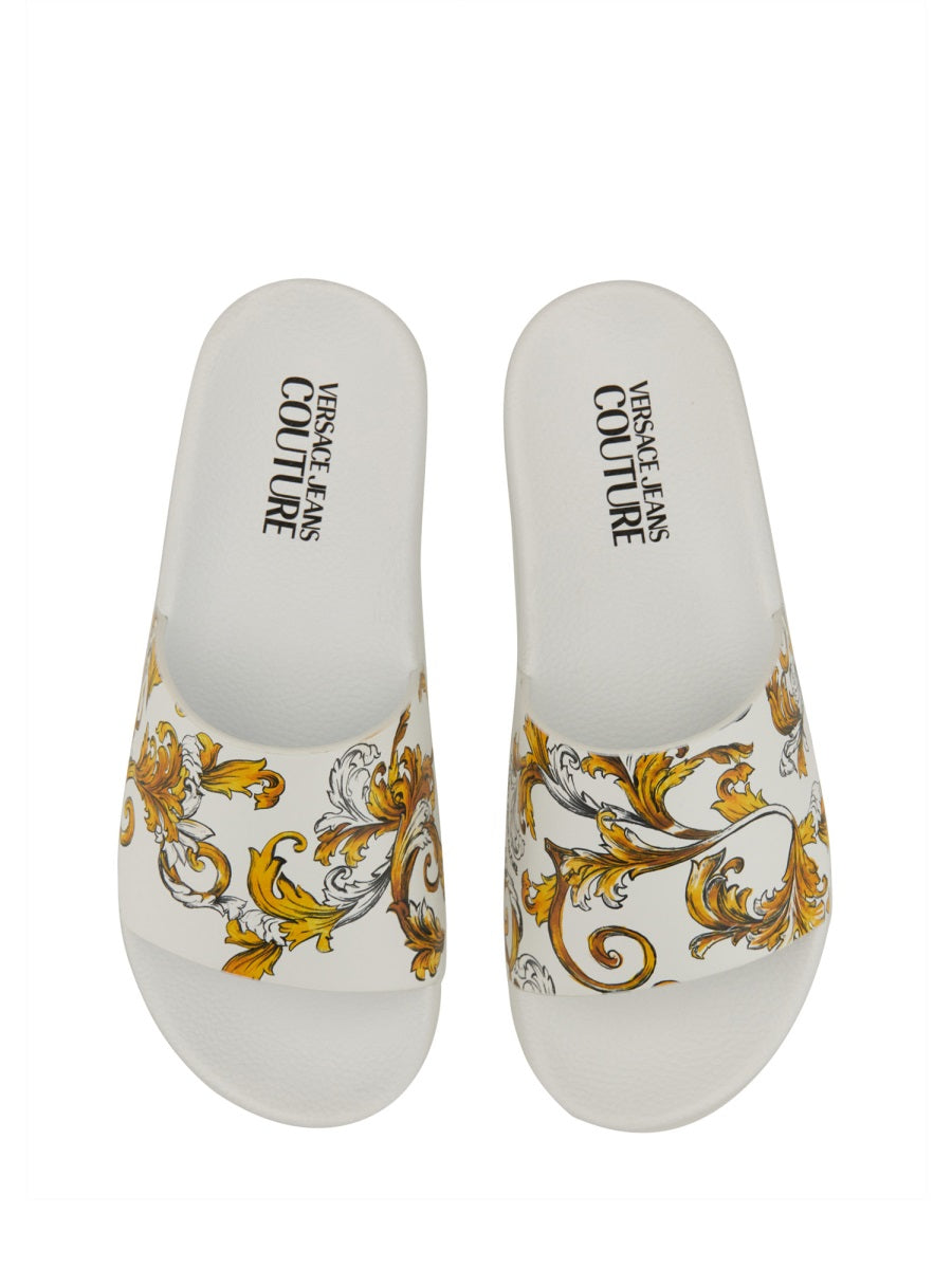 VERSACE JEANS COUTURE Slide Sandal with Logo