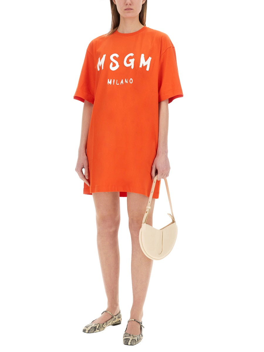MSGM Logo Mini Dress - Regular Fit
