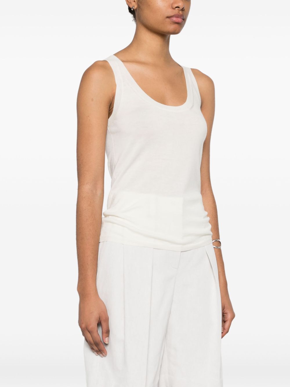 MAX MARA Cashmere Tank Top - Sleeveless Scoop Neck