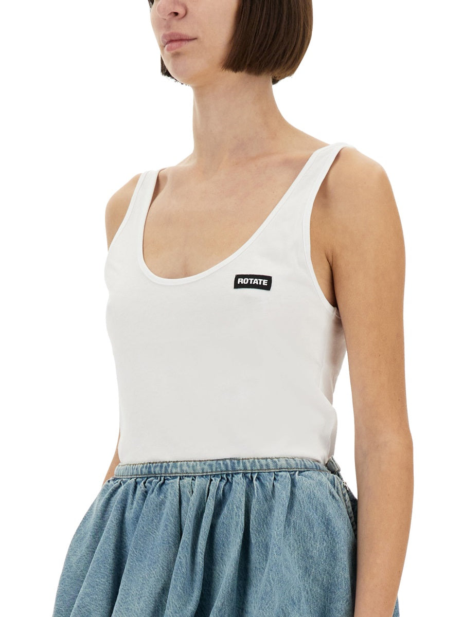ROTATE BIRGERCHRISTENSEN Women's Logo Scoop Neck Tank Top - Size 34
