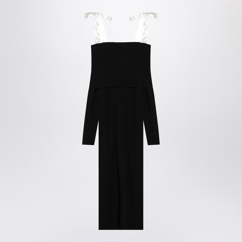 ROTATE BIRGERCHRISTENSEN Chic Midi Dress with Bow Straps